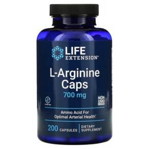 Thực phẩm bổ sung Life Extension L-Arginine Caps 700 mg 200 Capsules 737870162421