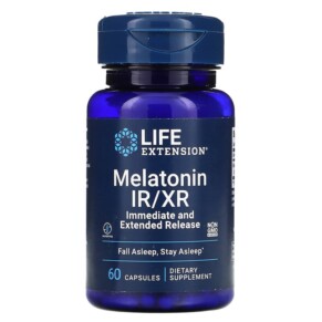 Thực phẩm bổ sung Life Extension Melatonin IR/XR 60 Capsules 737870220169