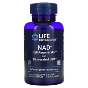 Thực phẩm bổ sung Life Extension NAD+ Cell Regenerator and Resveratrol Elite 30 Vegetarian Capsules 737870234838