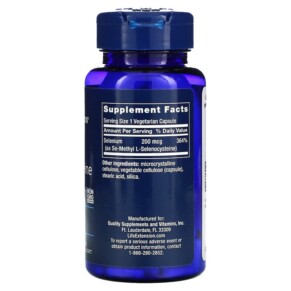 Viên uống Life Extension Se-Methyl L-Selenocysteine 200 mcg 90 viên thực vật 3 Thành phần vi chất của Life Extension Se-Methyl L- Selenocysteine 200 mcg 90 Vegetarian Capsules 737870187998