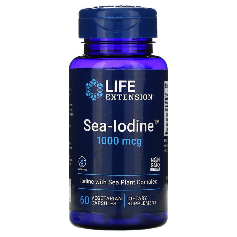 Viên uống bổ sung i-ốt từ biển Life Extension Sea-Iodine 1000 mcg 60 viên thực vật 10 life extension sea iodine 1 000 mcg 60 vegetarian capsules 55644 737870174066