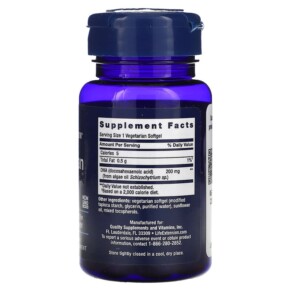 Thành phần vi chất của Life Extension Vegetarian DHA 30 Vegetarian Softgels 737870164036