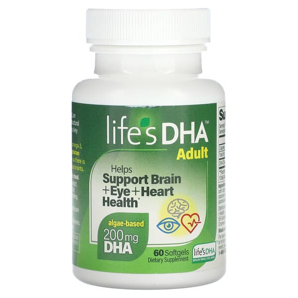Life's DHA Adult Brain + Eye + Heart Health 200 mg 60 viên 862072000209