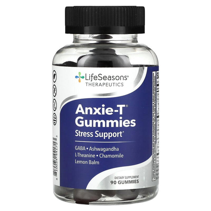 Viên nhai hỗ trợ căng thẳng LifeSeasons Anxie-T Gummies 90 viên 10 lifeseasons anxie t gummies stress support 90 gummies 132518 810034441713