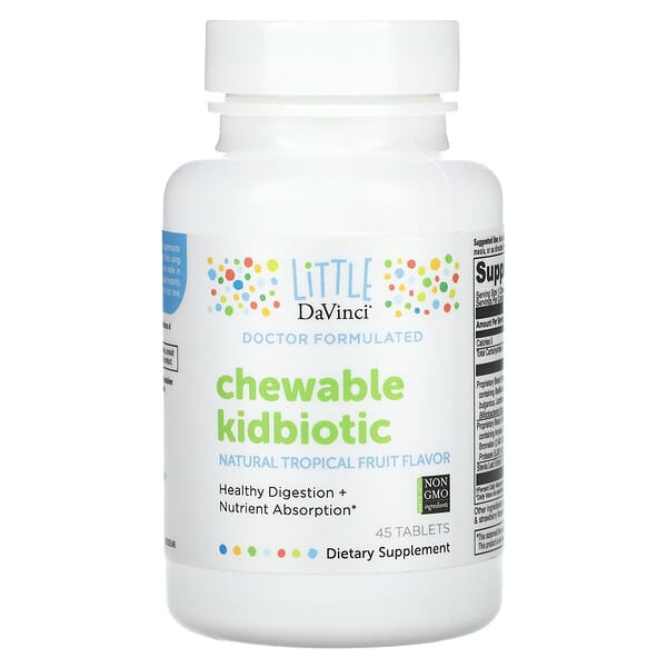 Little DaVinci Chewable Kidbiotic Tropical Fruit 45 viên 10 little davinci chewable kidbiotic tropical fruit 45 tablets 128192 026664016744