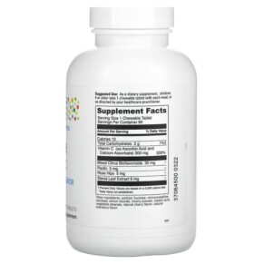 Viên uống Vitamin C tự nhiên vị cherry Little DaVinci 90 viên 3 Thành phần vi chất của Little DaVinci Chewable Vitamin C Natural Cherry 90 Tablets 026664014061