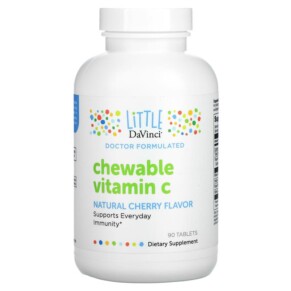 Thực phẩm bổ sung Little DaVinci Chewable Vitamin C Natural Cherry 90 Tablets 026664014061