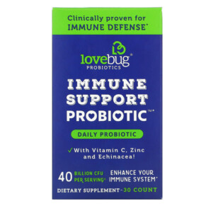 Thực phẩm bổ sung LoveBug Probiotics Immune Support Probiotic Daily Probiotic 40 Billion CFU 30 Count 850002716276