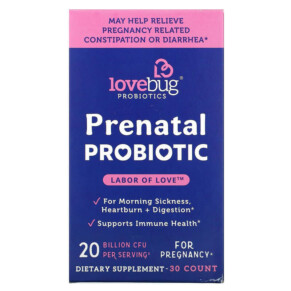 Thực phẩm bổ sung LoveBug Probiotics Prenatal Probiotic 20 Billion CFU 30 Count 850002716214