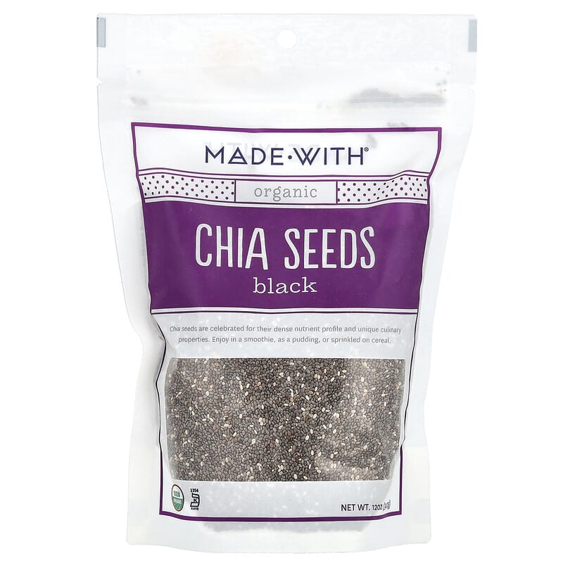 Hạt Chia Đen Hữu Cơ Made With 340g 10 made with organic chia seeds black 12 oz 340 g 144808 814343020546