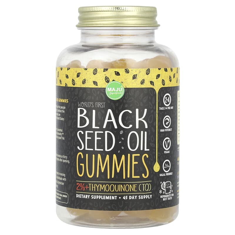 Maju Superfoods, Black Seed Oil Gummies, 45 viên 851870008159