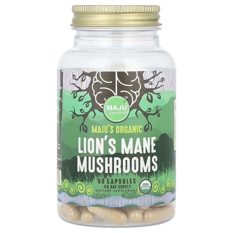 Maju Superfoods, Organic Lion's Mane Mushroom, 90 viên 851870008135