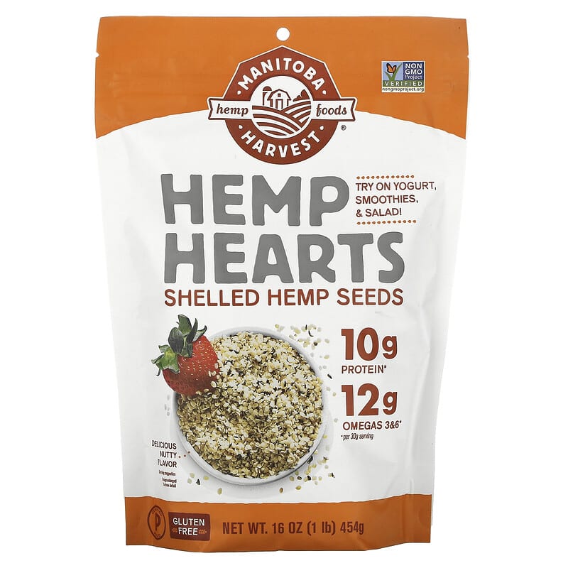 Hạt gai dầu Manitoba Harvest vị ngon tự nhiên 16 oz (454 g) 10 manitoba harvest hemp hearts shelled hemp seeds delicious nutty flavor 16 oz 454 g 72497 697658201219