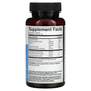 Viên uống tăng cường miễn dịch Manuka Doctor Vitamin C & Kẽm + Mật ong Manuka 30 viên 3 Thành phần vi chất của Manuka Doctor Immune Booster Vitamin C & Zinc + Manuka Honey 30 Capsules 810057720451