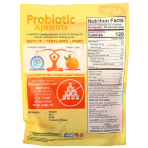 Mơ Sấy Mariani Dried Fruit Premium Probiotic 170 g 3 Thành phần vi chất của Mariani Dried Fruit Premium Probiotic Apricots 6 oz (170 g) 071022331212