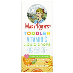 Thực phẩm bổ sung MaryRuth Organics Toddler Vitamin C Liquid Drops 1-3 Years Orange + Vanilla 1 fl oz (30 ml) 850018471312