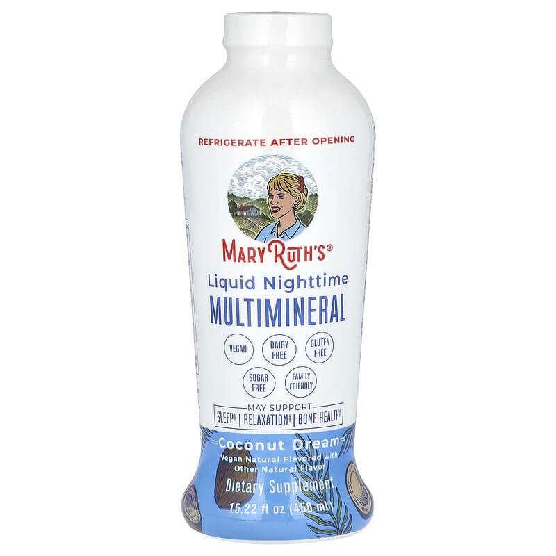MaryRuth's, Dung Dịch Đa Khoáng Ban Đêm Coconut Dream, 450 ml 10 maryruth s liquid nighttime multimineral coconut dream 15 22 fl oz 450 ml 141578 810104622066