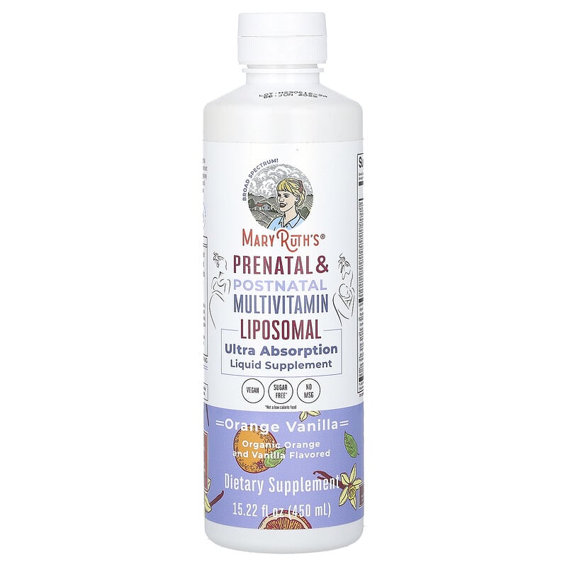 MaryRuth's, Prenatal & Postnatal Multivitamin, Orange Vanilla, 15,22 fl oz (450 ml) 850029392798