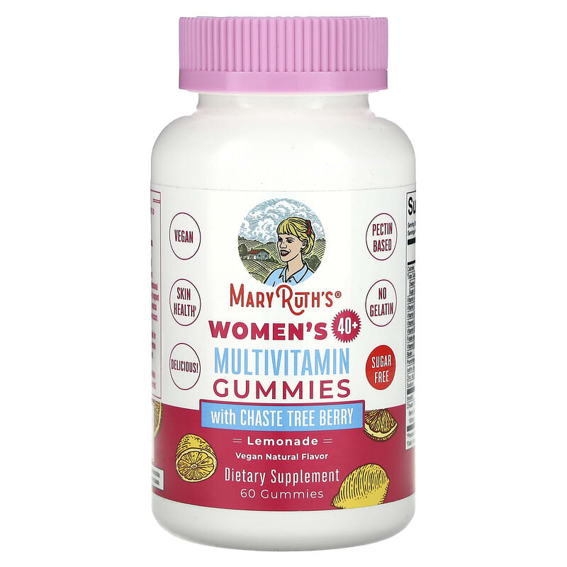 MaryRuth's, Women's 40+ Multivitamin Gummies With Chaste Tree Berry, Lemonade, 60 viên nhai 810104621298