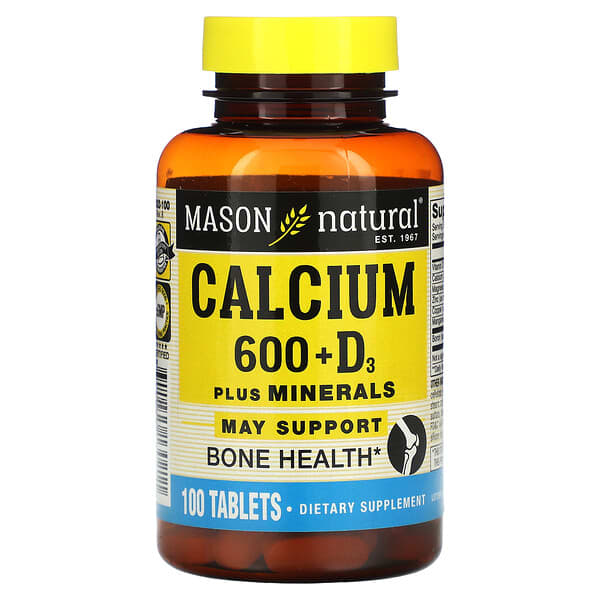 Mason Natural Calcium 600 + Vitamin D3 100 viên 10 mason natural calcium 600 vitamin d3 100 tablets 121818 311845130211