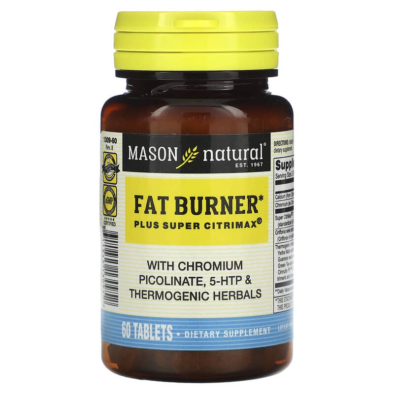 Viên uống giảm mỡ Mason Natural Fat Burner Plus Super Citrimax 60 viên 10 mason natural fat burner plus super citrimax 60 tablets 55461 311845130952