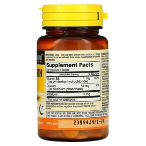 Viên uống ngủ Mason Natural Melatonin 5 mg 60 viên 3 Thành phần vi chất của Mason Natural Melatonin 5 mg 60 Tablets 311845111456