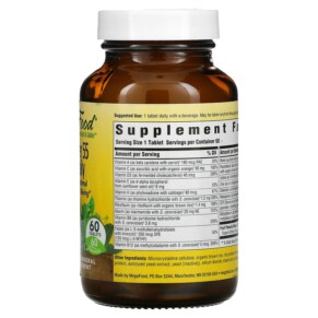 Thành phần vi chất của MegaFood Men Over 55 One Daily 60 Tablets 051494103555