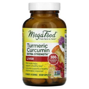 Thực phẩm bổ sung MegaFood Turmeric Curcumin Extra Strength Liver 150 mg 90 Tablets 051494103074