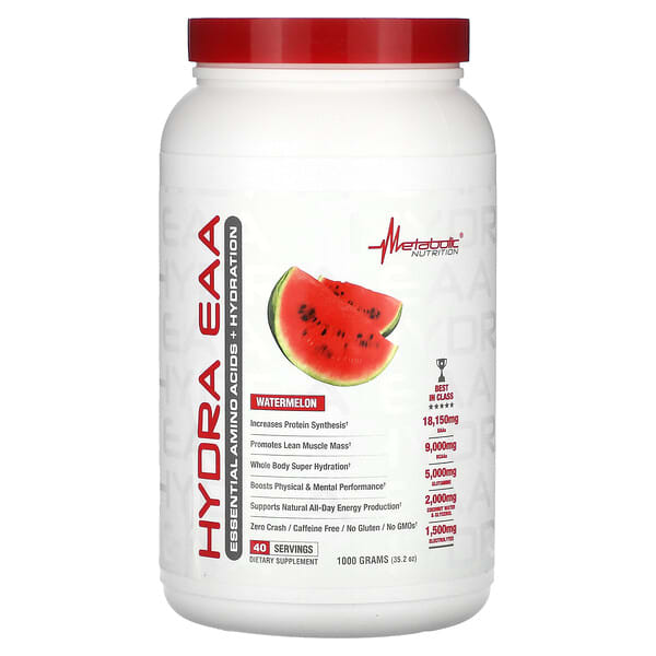Metabolic Nutrition Hydra EAA Watermelon 35,2 oz 1.000 g 10 metabolic nutrition hydra eaa watermelon 35 2 oz 1 000 g 129942 764779045067