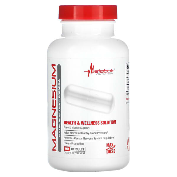 Metabolic Nutrition Magnesium Maximum Potency Formula 90 viên 10 metabolic nutrition magnesium maximum potency formula 90 capsules 129708 764779360092
