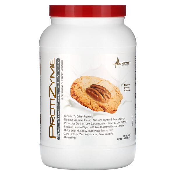 Metabolic Nutrition Protizyme Specialized Designed Protein Butter Pecan Cookie 2 lb 764779771898