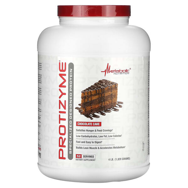 Protein chuyên biệt Metabolic Nutrition Protizyme hương vị bánh chocolate 4 lb (1.820 g) 8 metabolic nutrition protizyme specialized designed protein chocolate cake 4 lb 1 820 g 129938 764779405465