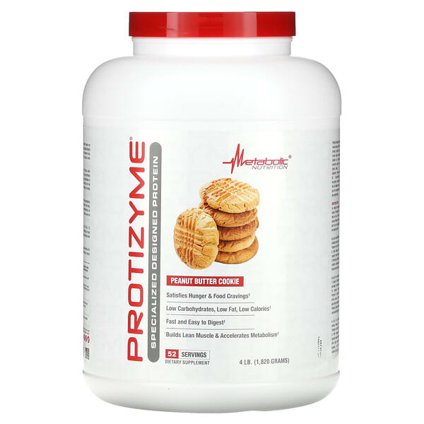 Metabolic Nutrition Protizyme Specialized Designed Protein Peanut Butter Cookie 4 lb 1.820 g 764779405212