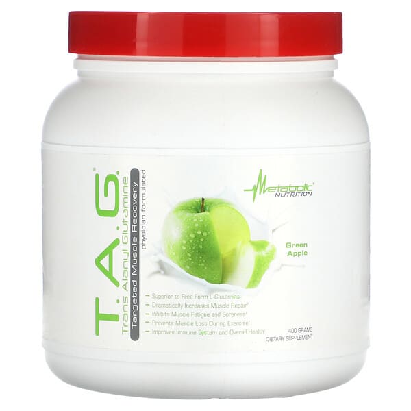 Metabolic Nutrition T,A,G, Green Apple 400 g 10 metabolic nutrition t a g green apple 400 g 129907 764779698454