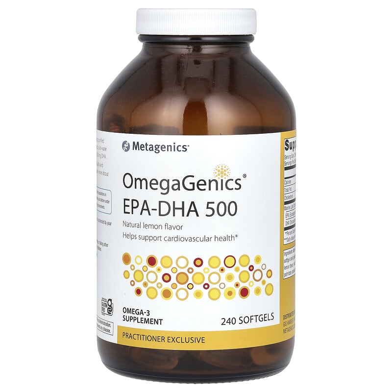 Metagenics, OmegaGenics, EPA-DHA 500, Natural Lemon, 240 viên 755571934833