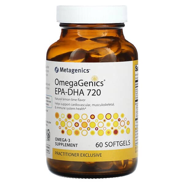 Metagenics OmegaGenics EPA-DHA 720 Natural Lemon Lime 60 viên 10 metagenics omegagenics epa dha 720 natural lemon lime 60 softgels 125212 755571913784