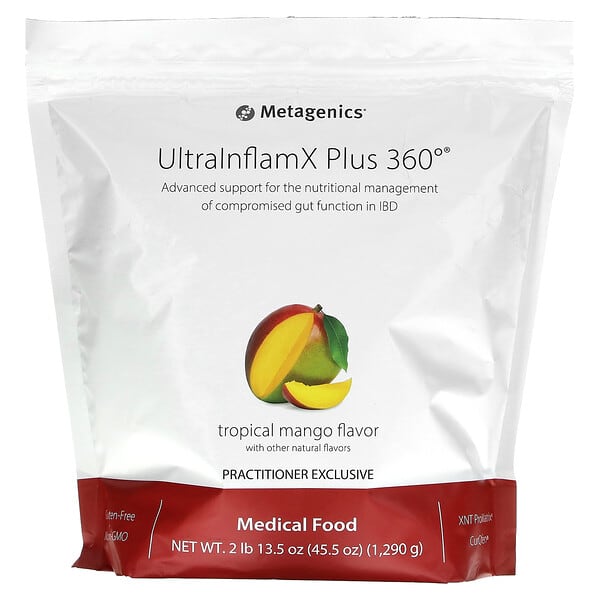 Metagenics UltralnflamX Plus 360° Medical Food Tropical Mango 45,5 oz 1.290 g 755571947437