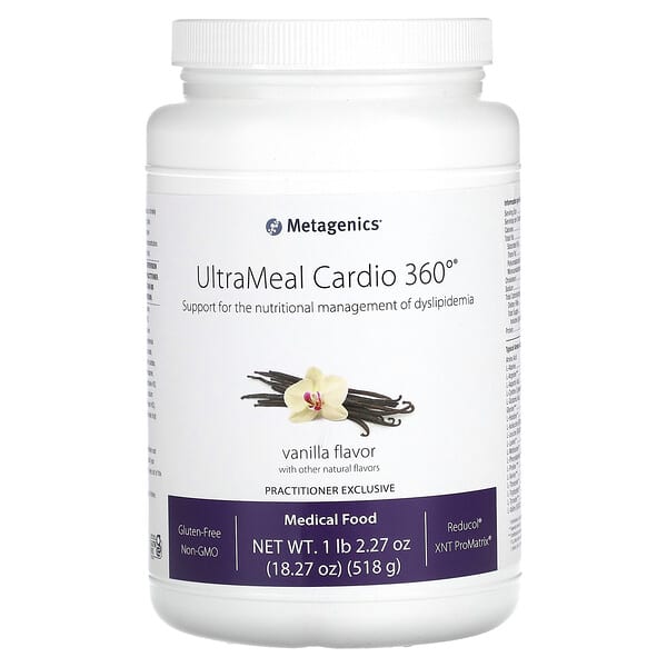 Metagenics UltraMeal Cardio 360° Medical Food Vanilla 1 lb 2,27 oz 518 g 755571943163
