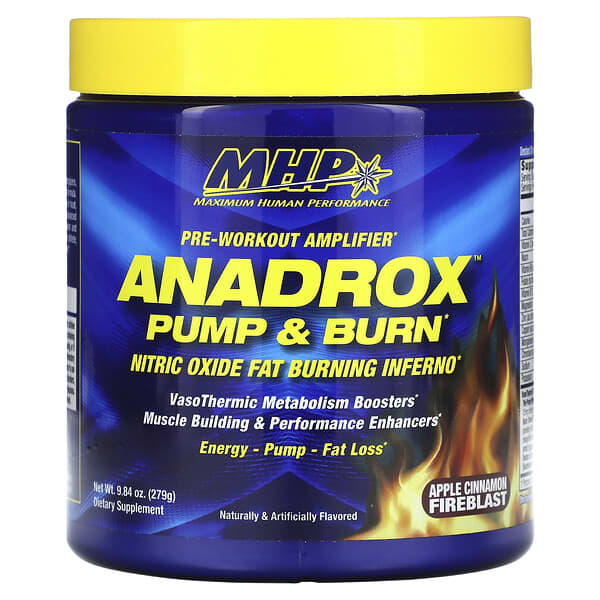 MHP Anadrox Pump & Burn Pre-Workout Amplifier Apple Cinnamon Fireblast 9,84 oz 279 g 666222009711