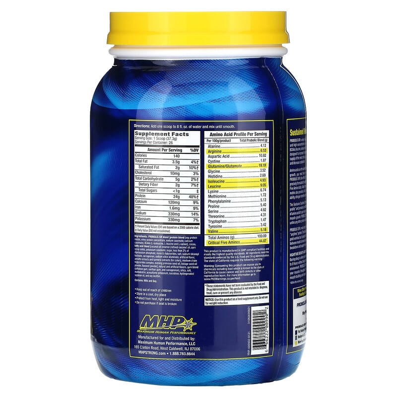 Bột protein MHP Probolic-SR vị socola 2,14 lbs (969,8 g) 9 Bột protein MHP Probolic-SR vị socola 2,14 lbs (969,8 g) 666222009902