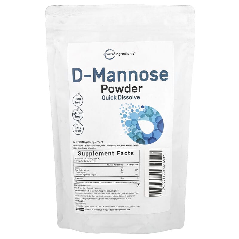 Bột D-Mannose Micro Ingredients 340g 10 micro ingredients d mannose powder 12 oz 340 g 142769 850015616532