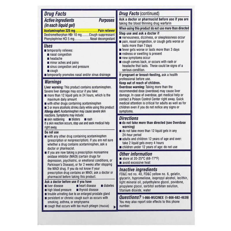 Mucinex Sinus-Max Đau Nhức & Nghẹt Mũi Nặng, Tối Đa, Dành Cho Người Trên 12 Tuổi, Hộp 16 viên 9 Mucinex Sinus-Max Đau Nhức & Nghẹt Mũi Nặng, Tối Đa, Dành Cho Người Trên 12 Tuổi, Hộp 16 viên 363824692166