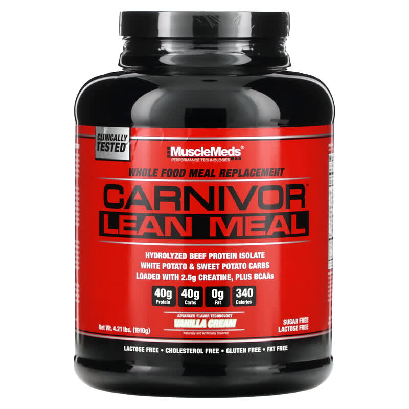 MuscleMeds, Carnivor Lean Meal, Vanilla Cream, 4,21 lbs (1.910 g) 891597005291