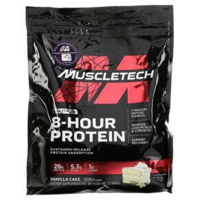Thực phẩm bổ sung MuscleTech Platinum 8-Hour Protein Vanilla Cake 4.58 lbs (2.08 kg) 631656703535