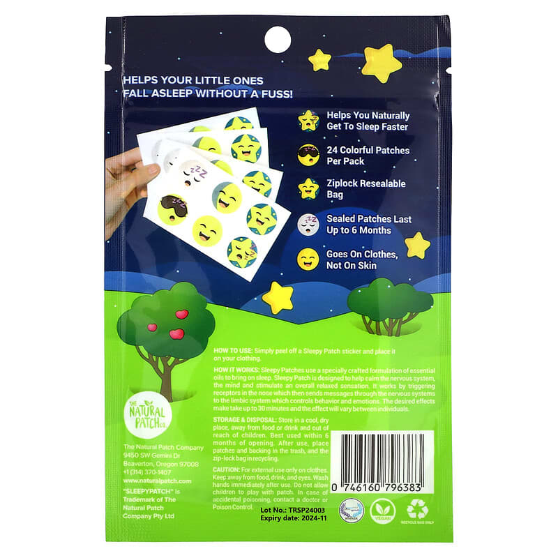 NATPAT Miếng Dán Ngủ Ngon, Dán Thúc Đẩy Giấc Ngủ, Dành Cho Trẻ Em 2 Tuổi Trở Lên, 24 Miếng Dán 9 NATPAT Miếng Dán Ngủ Ngon, Dán Thúc Đẩy Giấc Ngủ, Dành Cho Trẻ Em 2 Tuổi Trở Lên, 24 Miếng Dán 746160796383