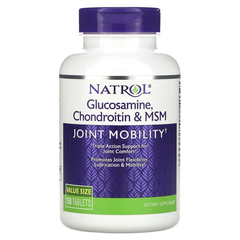 Natrol Glucosamine Chondroitin & MSM 150 viên nén 10 natrol glucosamine chondroitin msm 150 tablets 38986 047469002244