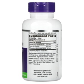 Natrol Glucosamine Chondroitin & MSM 90 viên nén 3 Thành phần vi chất của Natrol Glucosamine Chondroitin & MSM 90 Tablets 047469002282