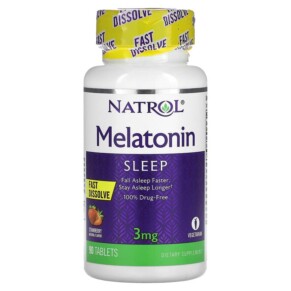 Thực phẩm bổ sung Natrol Melatonin Fast Dissolve Strawberry 3 mg 90 Tablets 047469060763