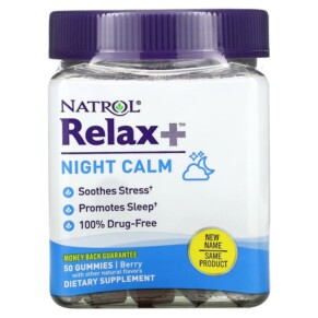 Thực phẩm bổ sung Natrol Relax + Night Calm Berry 50 Gummies 047469076849