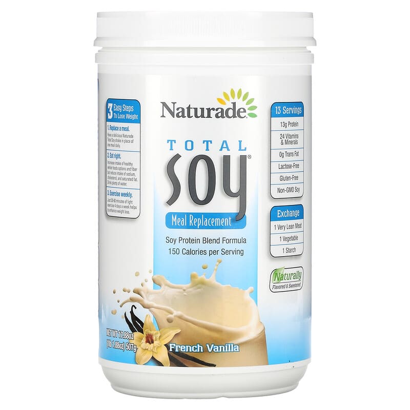 Thay thế bữa ăn Naturade Total Soy hương vani Pháp 17.88 oz (507 g) của Naturade 10 naturade total soy meal replacement french vanilla 17 88 oz 507 g 4105 079911023026